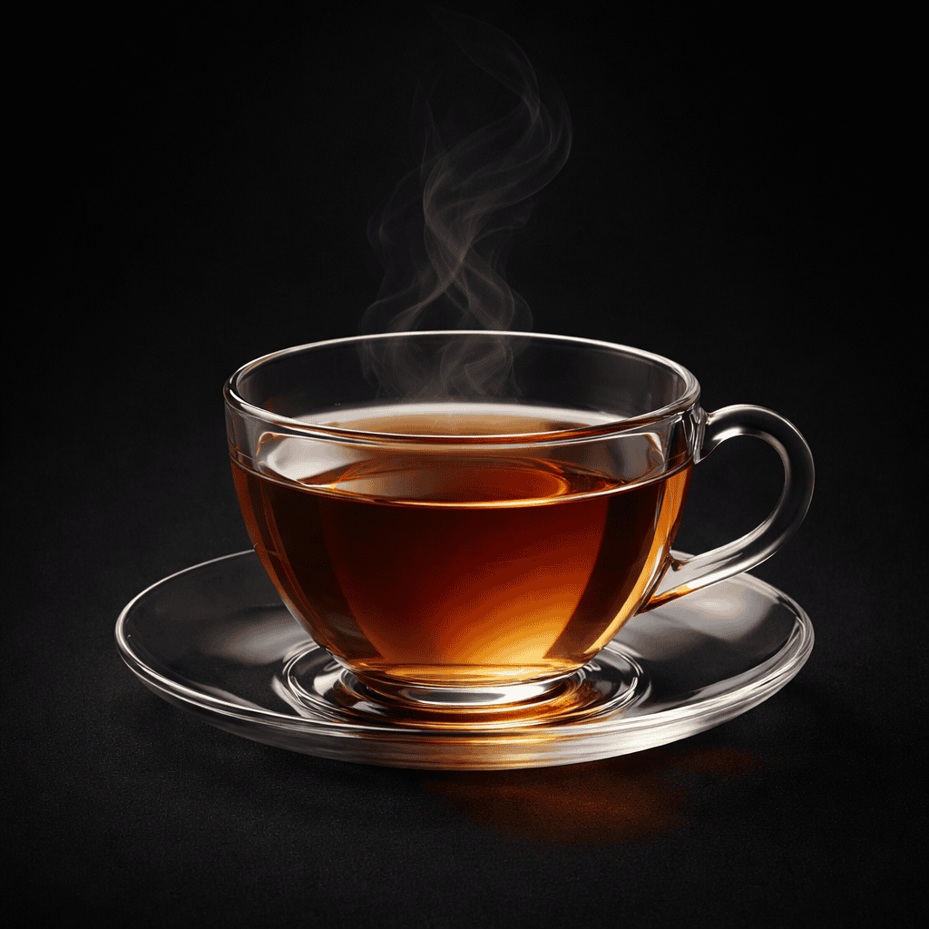 Hot tea served in a glass cup at Shisha Lounge Nijmegen, cozy atmosphere.