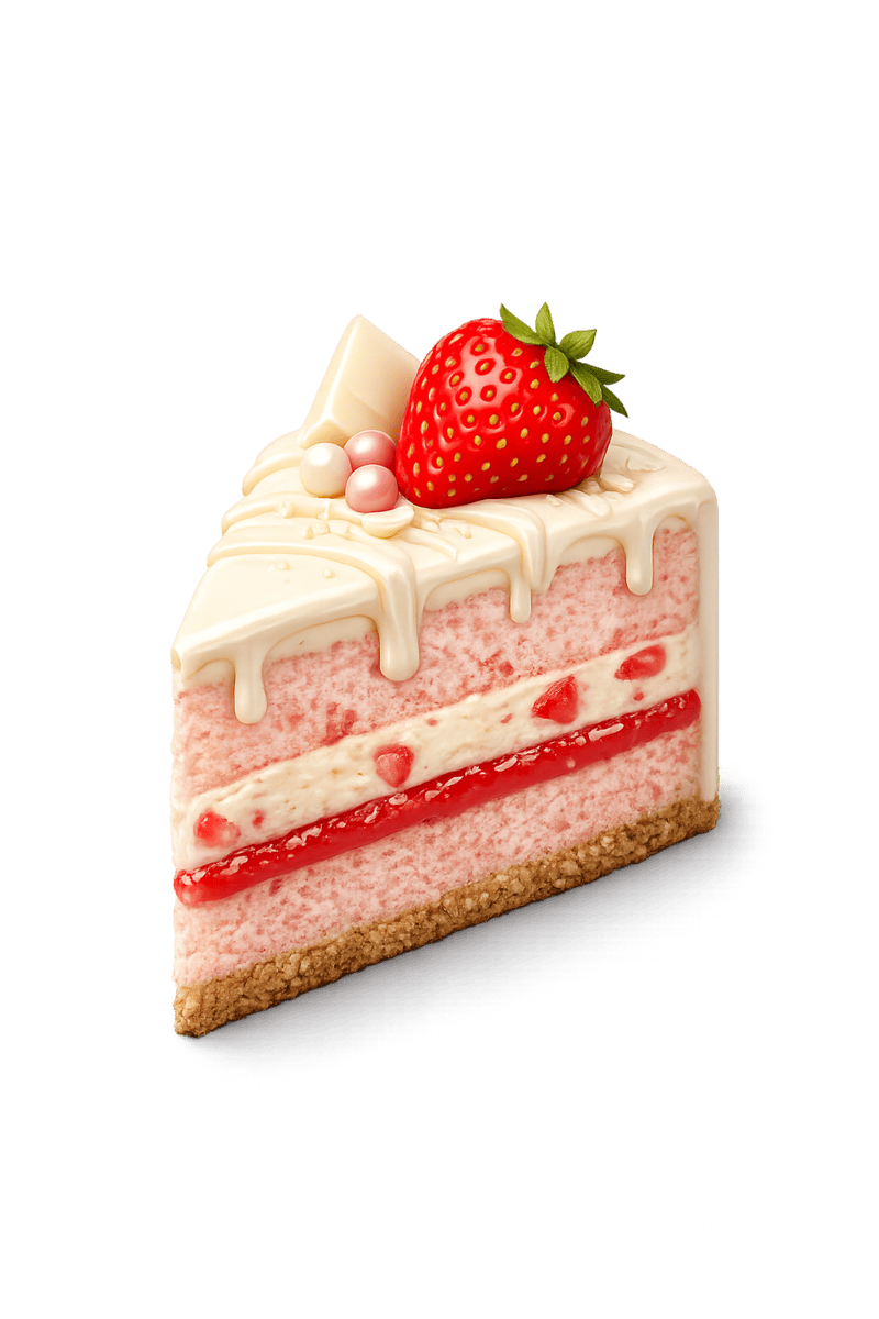 Delicious strawberry cake slice with cream and fresh fruit at Shisha Lounge Nijmegen.